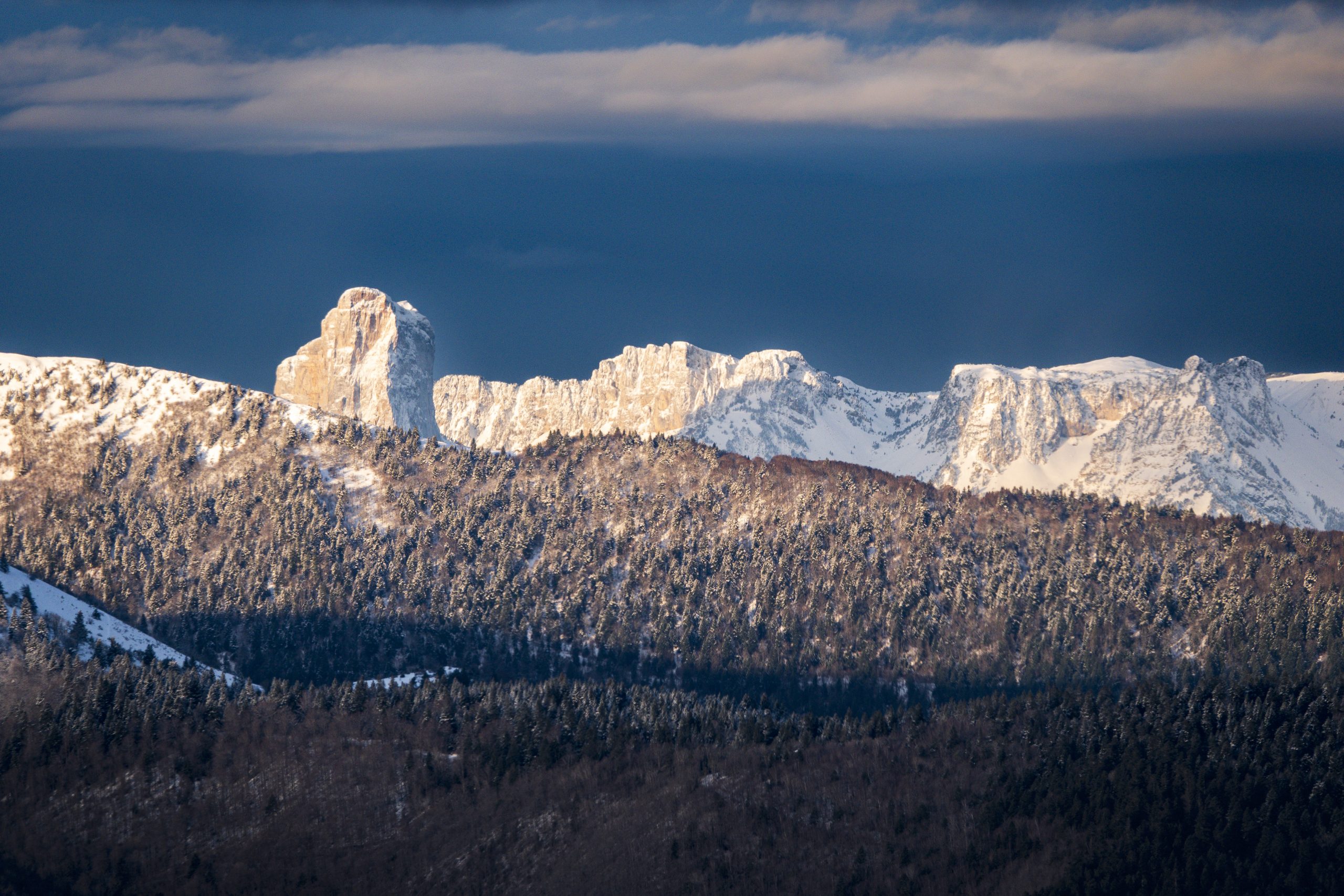 Paysage de Matheysine en hiver